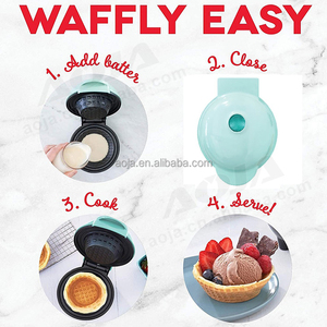 Aoja Điện Mini Bánh Quế Nhà Sản Xuất Máy Nhà Bếp Nấu Ăn Thiết Bị Cho Trẻ Em Ăn Sáng Món Tráng Miệng Nồi Nhỏ Người Bạn Trứng <span class=keywords><strong>Waffle</strong></span> Nhà Sản Xuất - Product Image 4
