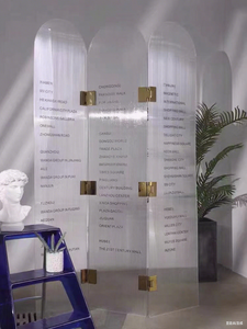 Di chuyển gấp tường Acrylic phân vùng trong suốt bảng vách ngăn bên trong với dịch vụ xử lý cắt tùy chỉnh - Product Image 2