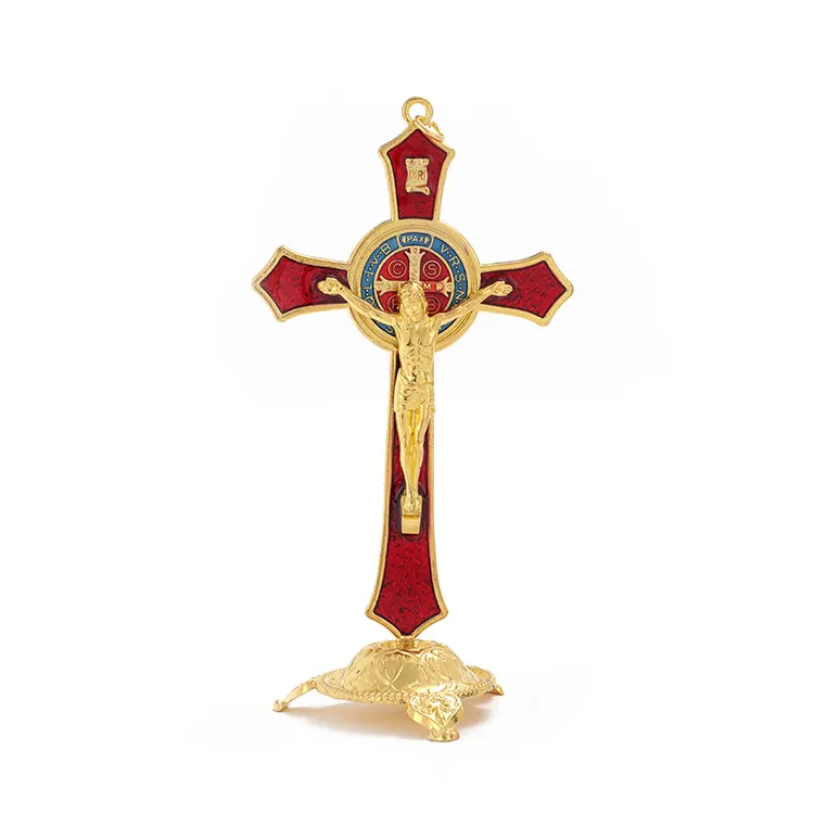Aangepaste Katholieke Cross Jezus Christus Kerk Religieuze Icoon Decoratie Kantoor Veilig Thuis Geschenken Metalen Ambachten
