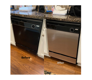 Adesivo Magnetico Grande in Acciaio Inossidabile Spazzolato Argento per Lavastoviglie e <span class=keywords><strong>Cucina</strong></span> - Product Image 1