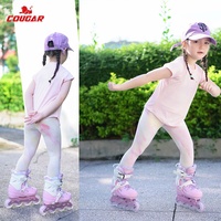 Patins à roulettes en ligne pour enfants, taille réglable, roues lumineuses, chaussures de patinage pour activités de plein air, patins de loisirs pour jeunes