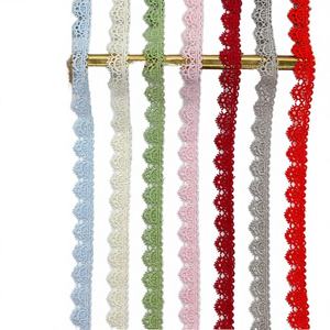 Ribete de encaje colorido bordado soluble en agua hecho a mano al por mayor para vestidos de novia infantiles, bolsos y textiles para el hogar - 100% tela - Product Image 4