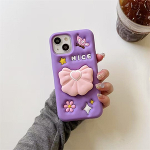 Fashion Design 3D supporto <span class=keywords><strong>Silicone</strong></span> 3D cassa del telefono per <span class=keywords><strong>iPhone</strong></span> 17 16 15 Pro Max 14 13 6 7 8 Anti caduta protezione posteriore - Product Image 3