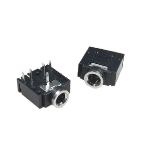 PJ-307 PJ307 Preto <span class=keywords><strong>3.5mm</strong></span> Estéreo Jack Soquete Conector De Áudio Jack PCB 3F07 -5PIN - Product Image 1