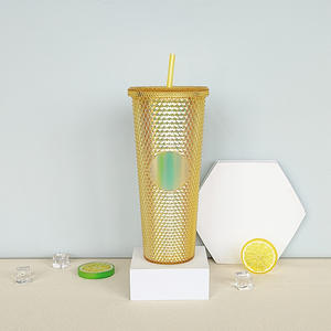 <span class=keywords><strong>Gobelet</strong></span> en plastique 710ml avec couvercle Paille en plastique double couche Ps Durian Cup avec prix bon marché - Product Image 4