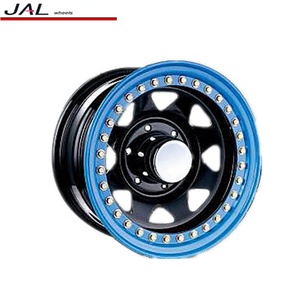 Nuevas Llantas <span class=keywords><strong>de</strong></span> Acero JAL 4WD <span class=keywords><strong>Todoterreno</strong></span> <span class=keywords><strong>de</strong></span> 8 Radios, Negras, 5x139.7 PCD, Beadlock, 16x8/10, Certificadas CE/DOT para Reemplazo - Product Image 5