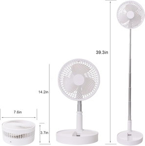 Ventilateur pliable portable en gros, sur pied, rechargeable par USB, sans fil, télescopique, avec lampe d'éclairage - Product Image 5