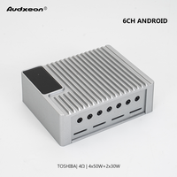 Amplificador de Coche de 6 Canales con Sistema Android, 4x50W+2x30W, Control de Graves y Agudos, Amplificador de Potencia para Audio de Coche