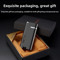 Briquet à essence gonflable de style européen pour homme, flamme bleue, double brûleur, mini cadeau créatif pour cigares et cigarettes, vente en gros