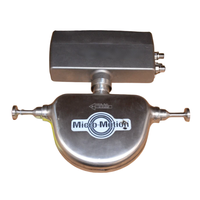 Medidor de flujo de masa Emerson de acero inoxidable 316L Medidor de Coriolis Micro Motion ELITE CMFS015M con abrazadera triple sanitaria