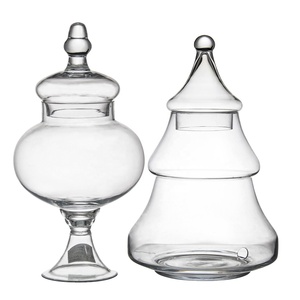 Personalizza il barattolo di <span class=keywords><strong>vetro</strong></span> per alimenti impilabile a 3 strati <span class=keywords><strong>vintage</strong></span> soffiato a mano - Product Image 5