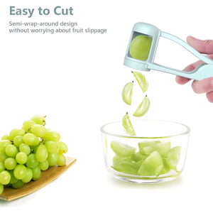 Zenidoo Tomato Slicer <b>Cutter</b> Grape Cherry <b>Fruit</b> Salad Splitter French Fry <b>Cutter</b> Multi-Function Kitchen Accessory PP Material - Product Image 3