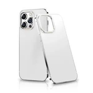 2023 Ultra-thin big gold Phone Case Aluminum Alloy Metal Frame Phone Cases For Iphone 13 14 Pro Max stainless steel metal cover