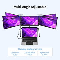 Écran de Jeu IPS QuadCreate 15,6 Pouces, Double Interface USB-C, FHD 1080P, Aluminium, Portable TriCreate, Système d'Exploitation Windows, Nouveau