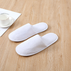 MOQ 100 Paia Ciabatte Monouso di Lusso in Pile Corallo per Spa, Amenities da Viaggio per <span class=keywords><strong>Hotel</strong></span> e Spa - Product Image 6