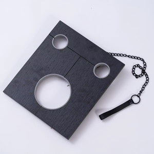 Ensemble de menottes en bois BDSM, collier, kit de bondage, jouets sexuels pour l'entraînement SM <span class=keywords><strong>des</strong></span> esclaves - Product Image 3