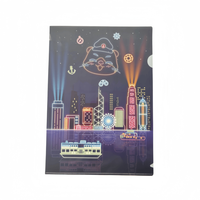Classeur à levier en forme de L transparent A4, pochette pour documents, plastique PP, surface brillante/mate/givrée, utilisation scolaire et de bureau
