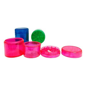 Round Plastic Manual Modern <b>Herb</b> <b>Grinder</b> with Full Printed Art Design for Accessory - Product Image 4