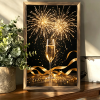 Cadre de peinture mobile Art Déco en bois fait main, imprimé UV personnalisé, 20x30cm, pour décoration murale de mariage et accrochage en galerie