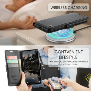 Funda de Piel Sintética Tipo Cartera con Soporte para S25, Protección RFID, Diseño Ejecutivo Resistente a Impactos - Product Image 4