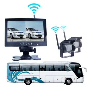 2ch 7英寸TFT LCD数字夜视汽车后视监视器，带无线卡车摄像头系统