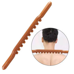 Rodillo de madera para raspar Guasha, masajeador corporal, Spa, paleta linfática para relajación muscular, herramienta de masaje para aplicación en la cabeza - Product Image 1
