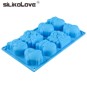 Moules à gâteau en silicone SILIKOLOVE Factory, 8 cavités, forme de bonhomme de neige et de hibou, LFGB, platine, antiadhésif, sans BPA, pour la décoration de gâteaux au mousse - Product Image 3