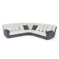 Ensemble de canapés inclinables électriques en tissu moderne, en forme de L, avec fonction massage, pour salon
