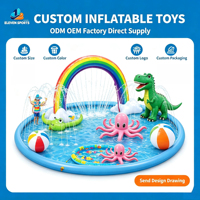 Jouets aquatiques gonflables en PVC pour enfants, adultes et chiens, tapis de jeu aquatique pour l'été, piscine, arroseur, tapis aquatique