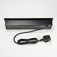 Prise de courant encastrée en alliage d'aluminium avec couvercle coulissant, norme britannique, 4 prises CA avec USB-C PD 20W pour bureau