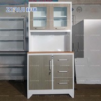 Armoire de cuisine moderne en acier inoxydable, meuble de rangement multifonctionnel, casiers, mobilier de maison