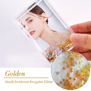 Clear <strong>Plastic</strong> Stand <strong>Picture</strong> <strong>Frame</strong> 2.1*3.4 Glitter Water <strong>Frame</strong> Box for Photo - Product Image 3