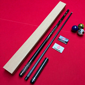 Queue de billard de haute qualité en fibre de carbone noire avec joint central en alliage d'aluminium et manche en érable - Product Image 1