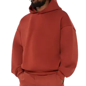 custom heavyweight 500 gsm drop hoodie manufacturers blank 100% cotton oversized high quality hoodie