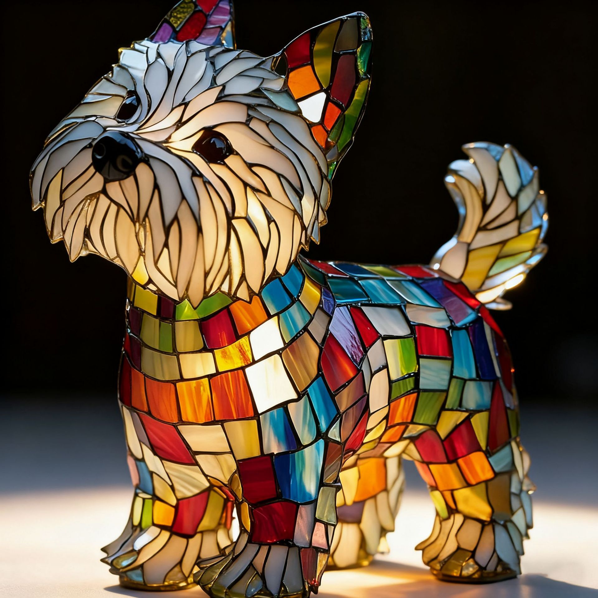 Pompon bianco West Highland White Terrier