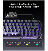 Teclado Mecánico para Juegos GravaStar Mercury V60 Pro, Cableado, Efecto Hall Magnético, Intercambiable en Caliente, RGB, 61 Teclas