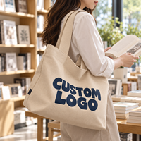 Sacs fourre-tout en toile de coton personnalisés de qualité supérieure avec logo imprimé, sacs à bandoulière larges pour les trajets quotidiens décontractés