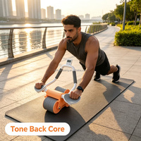 Rodillo Abdominal Automático para Principiantes, para Hombres y Mujeres Adultos, Ejercicio para Quemar Grasa en la Cintura