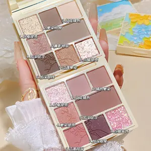 Kleur Make-Up Fairyland Olieverf Oogschaduw Plaat Parelmoer Matte Fijne Flits Melk Thee Kleur Oogschaduw