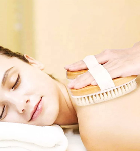 Brosse de Bain en Bois à Poils Doux, Adaptée Sec et Humide pour Peaux Sensibles et Diverses - Product Image 6