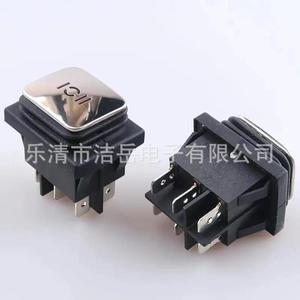 Kcd4 Rocker Switch 6 <b>Pin</b> 2 Position <b>Stainless</b> <b>Steel</b> Metal Face Ip65 Waterproof With Light On Off 16a 250v Screw Terminal - Product Image 2