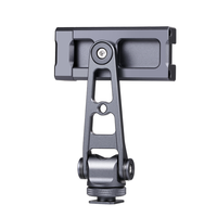 Support de téléphone de bureau flexible en métal personnalisé avec pince universelle pour smartphone, adaptateur de montage sur trépied et griffe porte-accessoire