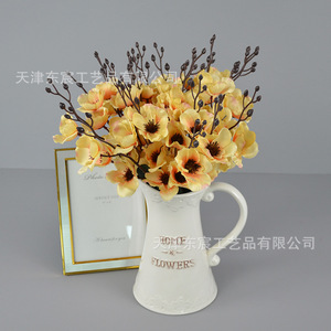 Ramo de flores de amapola artificiales de 47 cm de altura, arreglo floral de seda para decoración del hogar, accesorios para bodas, decoración de otoño - Product Image 2