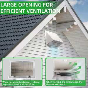 Rejilla de Ventilación de Pared de Acero Galvanizado de 4 Pulgadas <span class=keywords><strong>para</strong></span> Exteriores con Malla Anti-Insectos, Cubierta de Ventilación <span class=keywords><strong>para</strong></span> Secadora, Rejilla de Salida de Aire Doméstica - Product Image 3