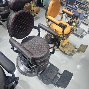 Chaise de coiffure multifonctionnelle moderne, noire, robuste, inclinable, électrique, avec massage, pour salon de coiffure - Product Image 4