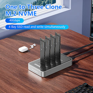 USB4 NVME 4 الخلجان أداة مجانية NVME <span class=keywords><strong>M</strong></span>.2 SSD العلبة SSD حالة خارجية مع استنساخ ، محرك أقراص الحالة الصلبة M2 NVME - Product Image 2