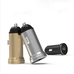 Trending Product Portable QC 2.0 usb car charger BAVIN PC362 quick charger For Mobile Phone DC 12V Battery