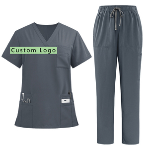 Fashion Unisex Scrub Sets Jumpsuit Custom Logo Nursing One Piece Jogger Hospital Doctor <strong>Clinic</strong> Soft Worsted Fabric <strong>Uniforms</strong> - Product Image 6