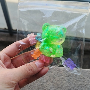 CHENXI 2025 Nuevo Juguete de Peluche de Oso de Goma con Bolas de Azúcar de 4 Colores, Estilo Japonés y Coreano, con Paquete de PVC y Colgante de Oso - Product Image 3