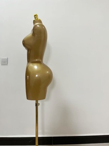 Maniquí de Mujer de Plástico ABS para Moda de Tallas Grandes, Ajustable, con Parte Superior del Cuerpo, Pintura Dorada, Torso Curvilíneo, Pechos Grandes, Trasero Grande - Product Image 5